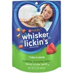 (4 Pack) Purina Whisker Lickin's Cat Treats, Crunchy & Yummy Tuna Flavor, 10 oz. Pouches