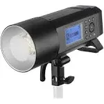 Godox AD400 Pro AD400Pro Outdoor Flash Strobe Light, 400W TTL Portable Flash Monolight 1/8000s HSS Speedlite, Rechargeable Li-ion Battery, 30W LED Modeling Lamp, 0.01-1s Recycle, 390 Full Power Pops