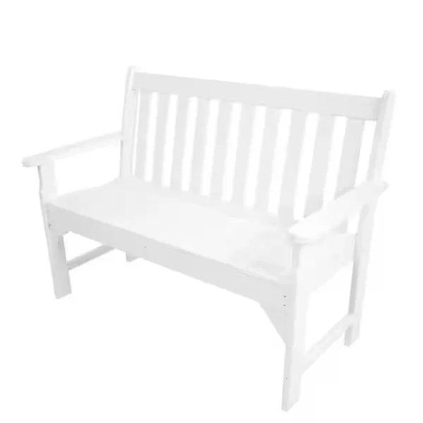 POLYWOOD Vineyard 48 in. White Patio Bench GNB48WH