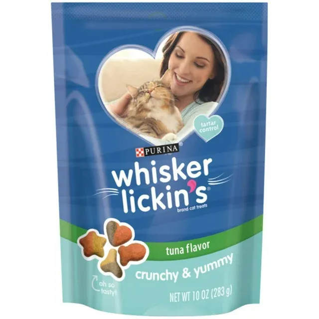 Purina Whisker Lickin's Dental Cat Treats, Tuna, 10 oz Bag