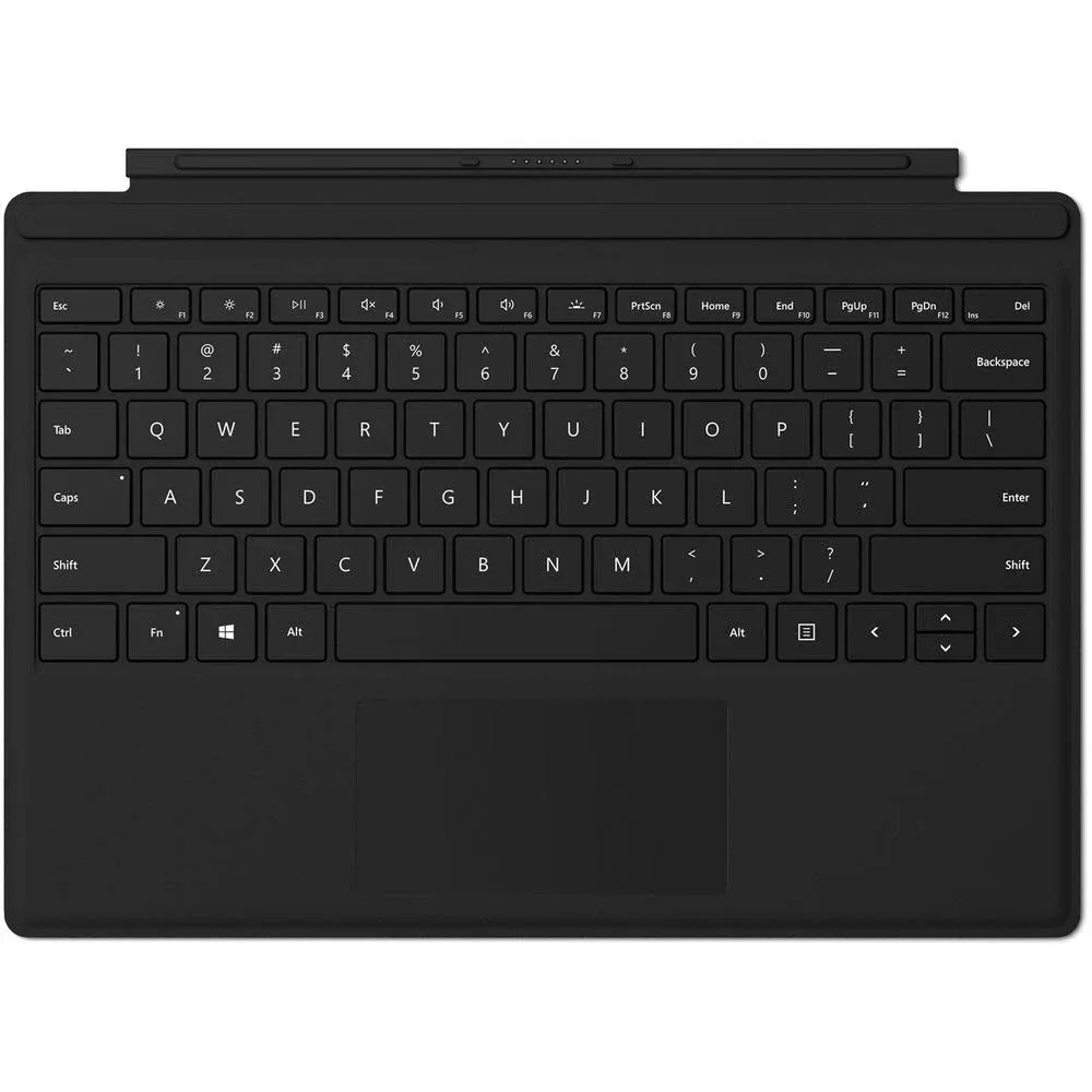 Microsoft - Surface Pro Type Cover with Fingerprint ID - Black