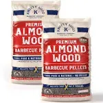 100% Pure Almond Wood Barbecue Grilling Pellets - 40 lbs (2)