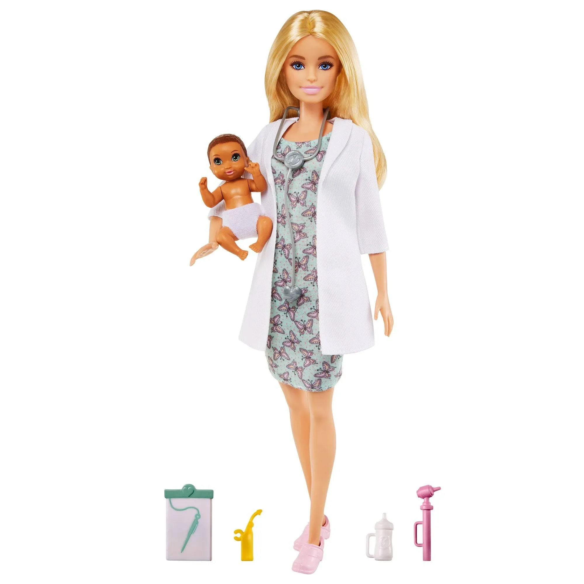 🌸 Doctor Barbie And Baby .You Can be anything. Outer Plastic is damaged .