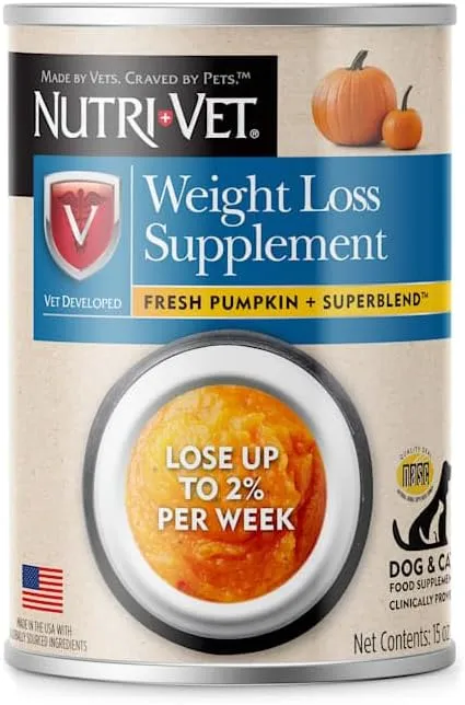 Nutri-Vet Weight Loss Supplement Fresh Pumpkin & Superblend 15oz - 15 oz