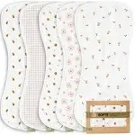 KeaBabies Softe Muslin Baby Burp Cloth (Petals) 5