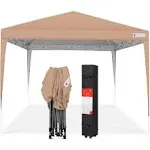 Best Choice Products Pop-Up Tents 10&#039; Portable Adjustable Instant Canopy Tan