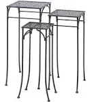 Metal Square Plant Stands - Set of 3