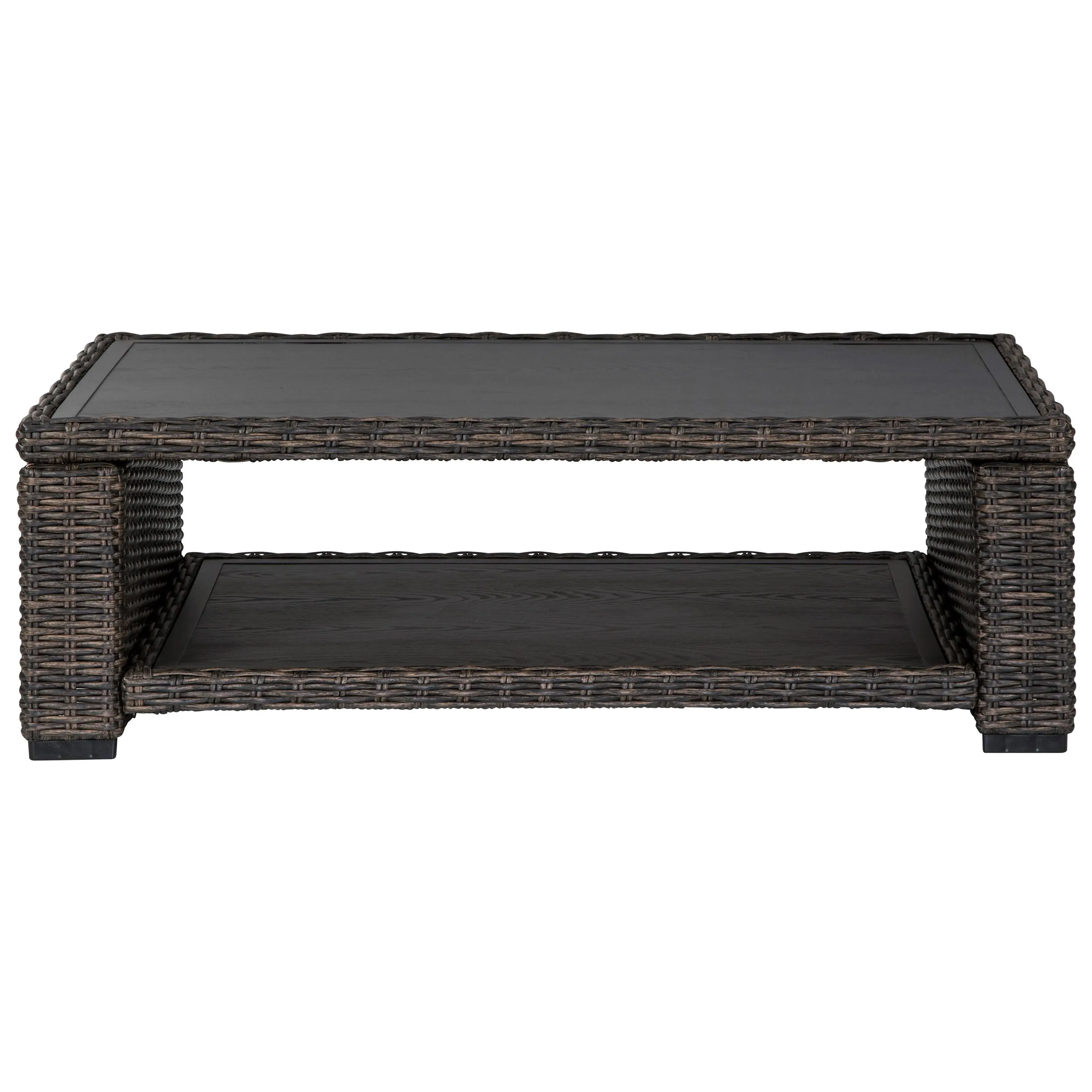 Signature Design by Ashley Grasson Lane Patio Coffee Table in Brown