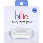 Billie 5-Blade Razor Refills, 4 Count