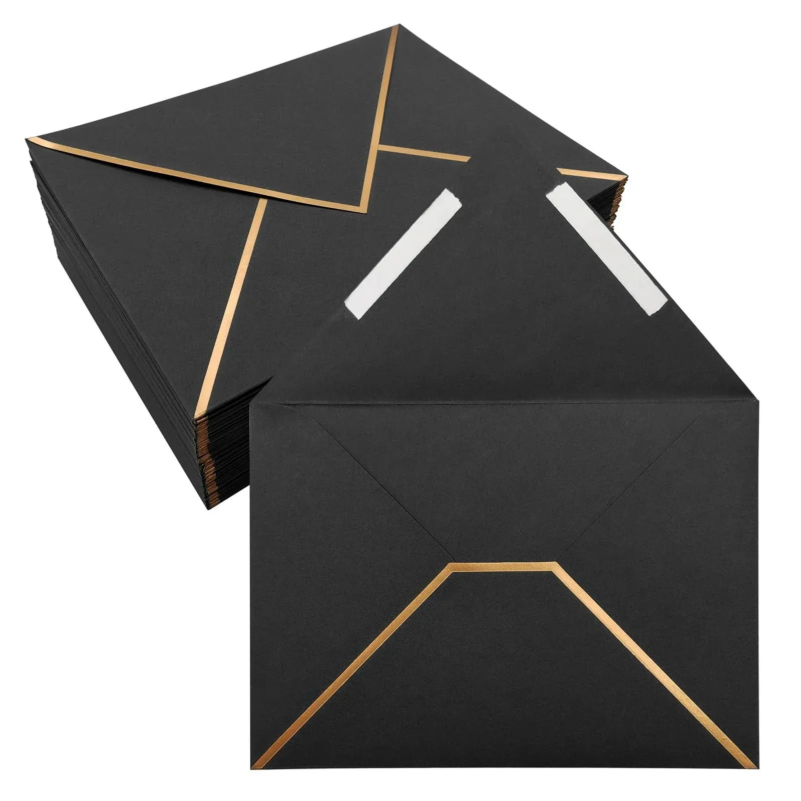 50 Pack 5x7 Envelopes Self Seal Black 5x7 Envelopes for Invitations with Self...