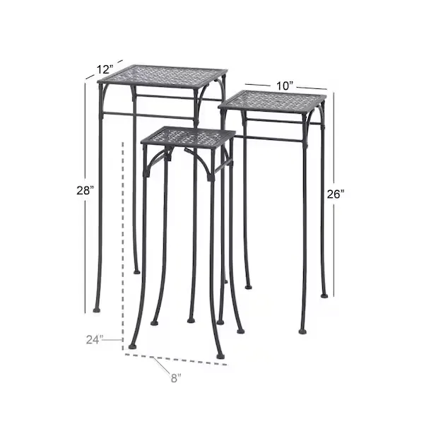 Studio 350 Sqaure Plant Stand Set of 3