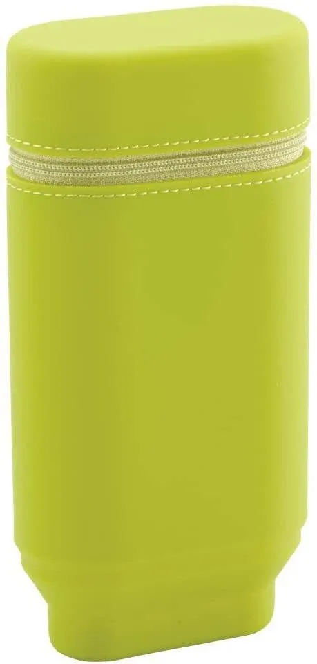 Lihit Lab Stand Pen Case Oval Type L Yellow Green A7695-6