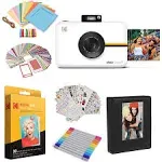 Kodak Step Touch 13MP Instant Camera (White) with 3.5” LCD Touchscreen Display and Starter Bundle