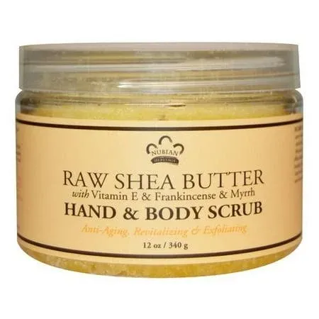 Nubian Heritage Hand and Body Scrub Raw Shea Butter Frankincense and Myrrh, 12 oz ...