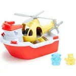 NIB Green Toys Rescue Boat &amp; Helicopter,Mad<wbr/>e In USA of Recycled Plastic Ages 2-6