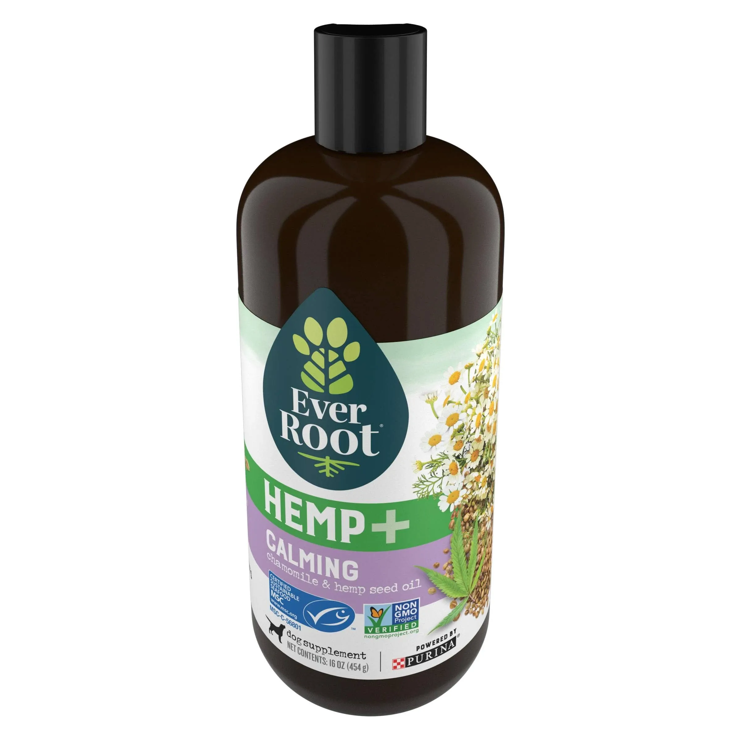 EverRoots Dog Supplements Calming Chamomile and Hemp Seed Oil 16oz