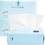 ITO Disposable Face Towel, Soft Facial Tissue for Sensitive Skin, Non-Woven Fabric Dry Wipes Facial Cleansing Make Up Remover Wipes 3 Pack