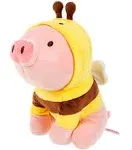 MINISO 12&#039;&#039; Sitting Piglet Stuffed Animals Plush Kawaii Body Pillow Bee Hoodie