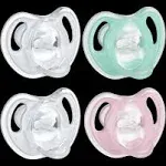 Tommee Tippee Ultra Light Ortho Pacifier Binky Soother 0-6 Months 4 pack New