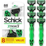 Schick Xtreme 3 Sensitive Disposable Razors 12 Total NWT