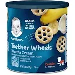 Gerber Graduates Banana Cream Waffle Wheels - 6 pack, 1.48 oz box