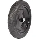 Universal Fit 20265 Pneumatic (Air-Filled) Wheelbarrow Tire 3" Centered Hub 5/8" Nylon Bushing with Spacer Kit Included, Color