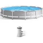 Intex 12 ft. x 30 in. Prism Frame Pool Set with Filter Pump