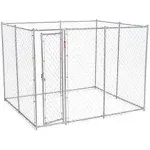 Lucky Dog Adjustable 10&#039; x 5&#039; x 6&#039; Heavy Duty Chain Link Dog Kennel Enclosure