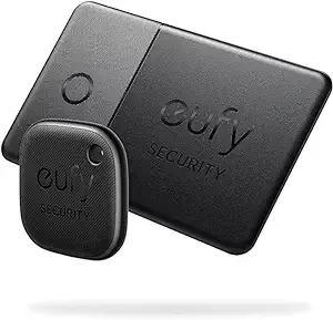 eufy Security SmartTrack (Black, 1Link +1Card), Works with Apple Find My (iOS Only), Item Tracker, Phone Finder, Water Resistant, Android Not Supported