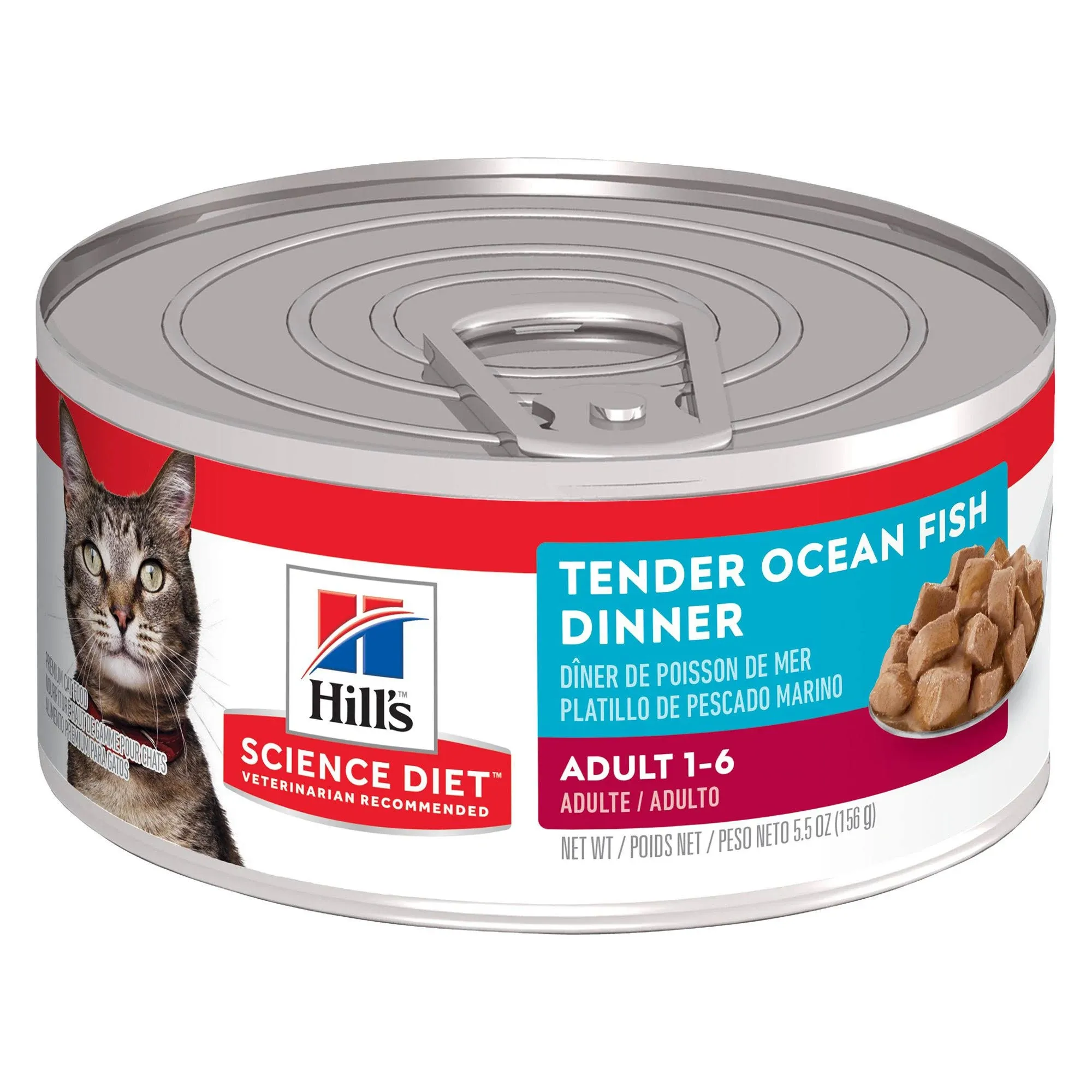 Science Diet Cat Food, Premium, Chunks & Gravy, Tender Ocean Fish Dinner, Adult 1 ...