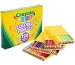 Crayola 120 Ct Presharpened Colored Pencils Set for Kids Art Supplies