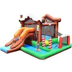 Kids Inflatable Bounce House Jumping Castle Slide Climber Bouncer