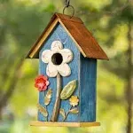 glitzhome GH90097 Distressed Decorative Solid Wood Birdhouse, 10.25 Inch Tall...