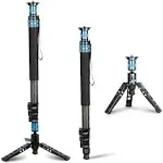 SIRUI P-424FL Multifunction Carbon Single Leg Stand 190cm with Folding Clamps +