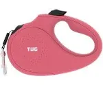 Tug Monochrome 360° Tangle-Free Retractable Dog Leash | 16 ft Strong Nylon Tape (Small, Pink)