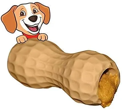 Peanut Butter Dog Toy | Dog Peanut Butter Toy Filler | Dog Chew Toy | Poochie Butter Toy Large