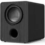 Monolith M-10 V2 10-Inch THX Certified Ultra 500 Watt Powered Subwoofer - Low Distortion, High Power Output, Vented HDF Cabinet, RCA and XLR Inputs, for Home Theater Systems, Black Ash Finish