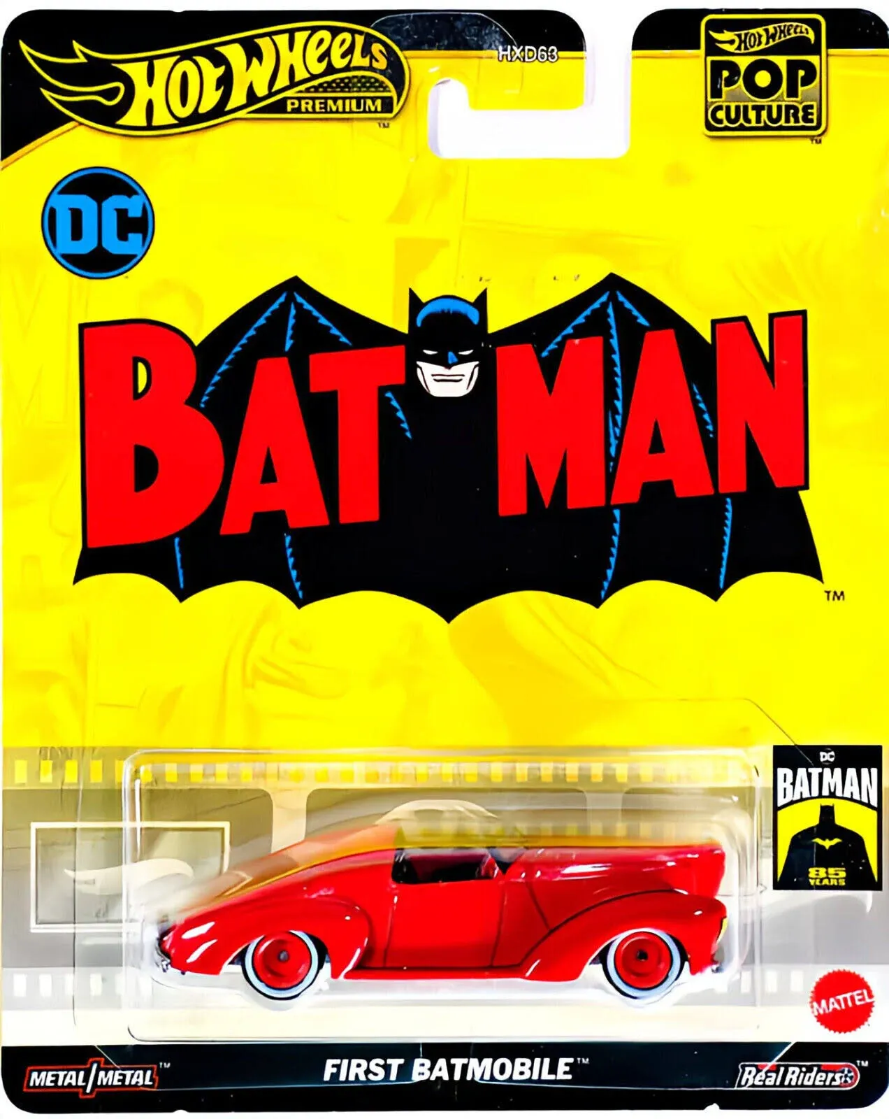 Hot Wheels Pop Culture Batman First Batmobile Red new DC Comics 2024