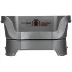 Neater Pets Neater Feeder Deluxe Mess-Proof Elevated Food & Water Bowls for Medium Dogs, Gunmetal