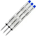 Retro 51 Tornado Capless Rollerball Refill - Blue (3 Pack)