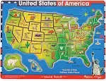 Melissa & Doug USA Map Sound Puzzle - Wooden Puzzle with Sound Effects (40 Pcs)