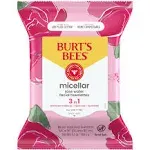 Burt's Bees Micellar Makeup Removing Towelettes, Rose 30 Count