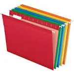 Pendaflex Reinforced Hanging Folders, Letter Size, Assorted Colors 1/5 Cut, Tabs and Inserts, 25 Per Box (41522AMZ)