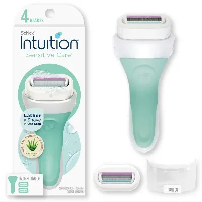 Intuition, Sensitive Care, Organic Aloe, 1 Razor, 2 Cartridges