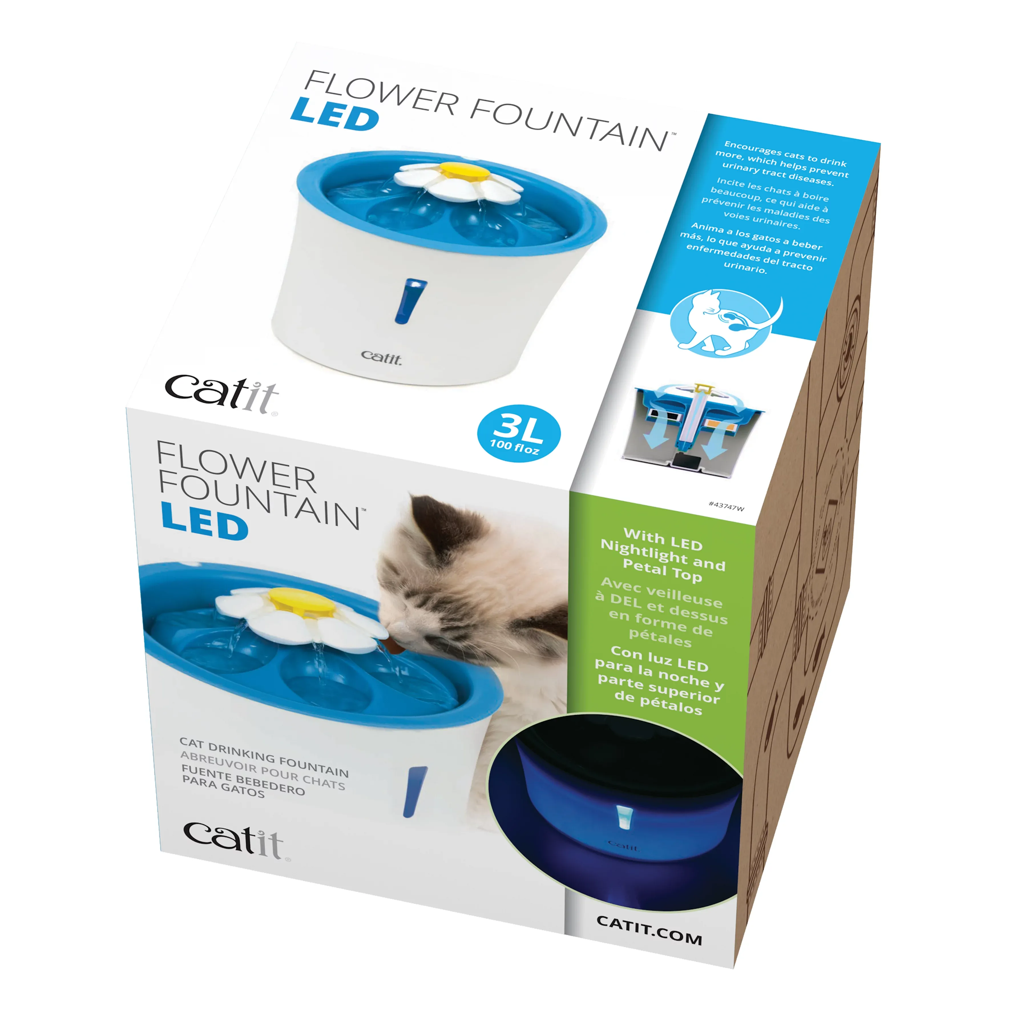 Catit Flower Fountain with LED Nightlight