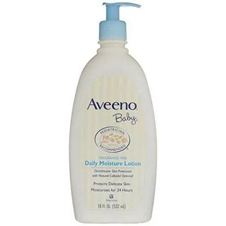 3 Pack - Aveeno Baby Daily Moisture Lotion Fragrance Free 18oz Each