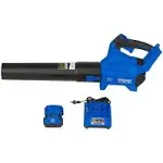 Kobalt 24-volt 500-CFM 120-MPH Battery Handheld Leaf Blower 4 Ah (Battery and Charger Included)