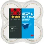 Scotch Heavy Duty Shipping Packaging Tape 3850-4-SRM, 1.88 in x 54.6 yd (48 mm x 50 M)