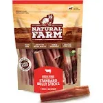 Natural Farm Odor Free Bully Sticks (4 inch, 25 Pack) for Small & Medium Dogs - 100% Beef Chews for Pups, Non-GMO, Grain-Free, Fully Digestible Long