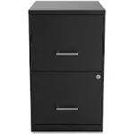 Soho Vertical File Cabinet, 2 Drawers: File/file, Letter, Black, 14" X 18" X 24.1"